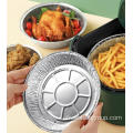 Récipient en aluminium rond en argent pour la cuisson du gâteau, barbecue